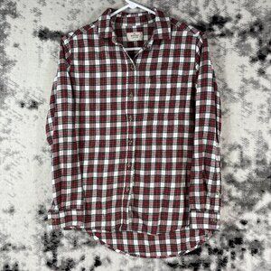 Marine Layer Button Up Shirt Womens Size‎ Small Plaid Cotton Casual Fall